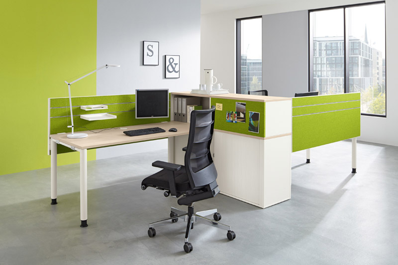 Palmberg Systo Tec - Doppelarbeitsplatz-Schreibtisch mit Trennelement